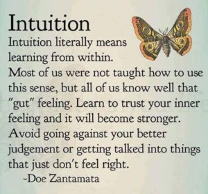 Intuition quote by Doe Zantamata
